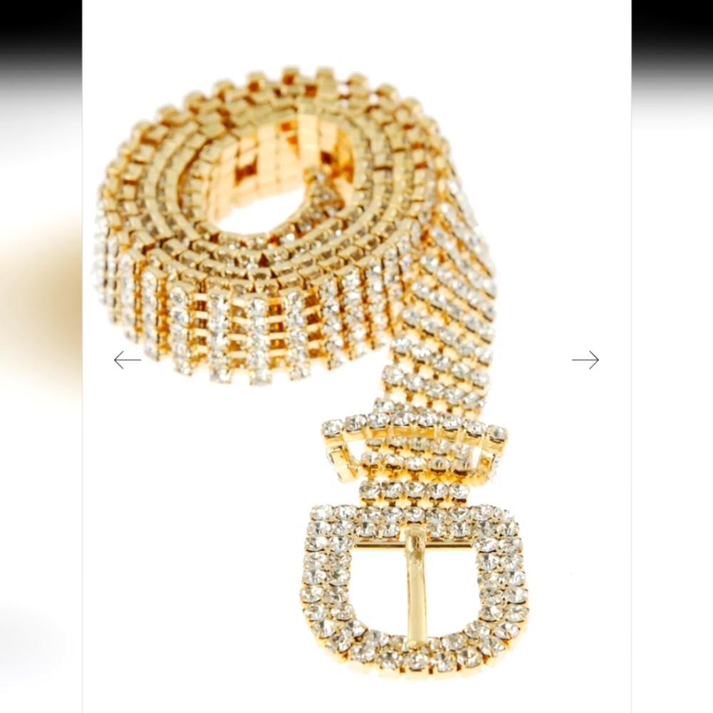 CATO Gold and Silver Rhinestone Belt